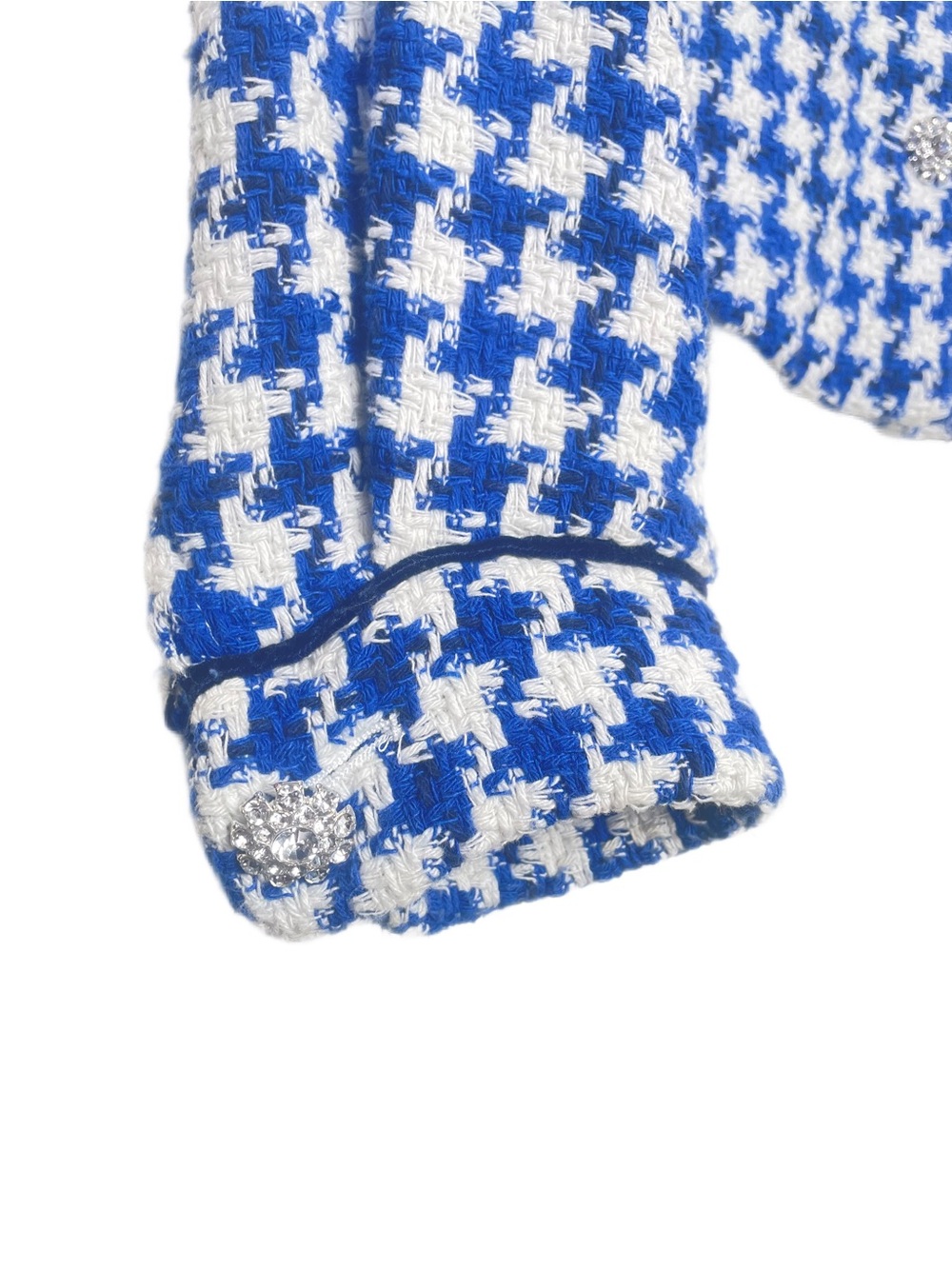 Zara Jewel Button Textured Houndstooth Jacket Size S - Picture 4 of 7